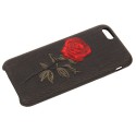EMBROIDERY ROSE PHONE CASE IPHONE 6 4.7 '' A1586 / A1688 BLACK