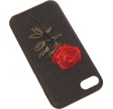 EMBROIDERY ROSE PHONE CASE IPHONE 7 4.7 '' A1586 / A1688 BLACK