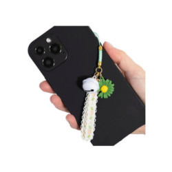 DAISY KEY RING WITH A BELL GREEN
