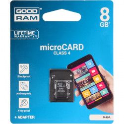 GOODRAM MICRO SD 8GB CLASS 4 MEMORY CARD