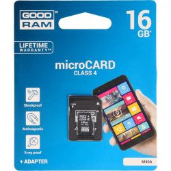 GOODRAM MICRO SD 16GB CLASS 4 MEMORY CARD