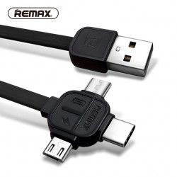 USB CABLE REMAX RC-066th 3in1 BLACK