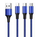 USB CABLE 3W1 BLUE