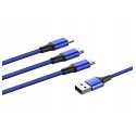 USB CABLE 3W1 BLUE
