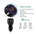 CAR CHARGER 2xUSB LZ-681 3.1A [QUICK CHARGE] BLACK