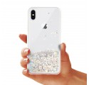 LIQUID SPARKLE CASE FOR IPHONE X / XS SILVER PHONE