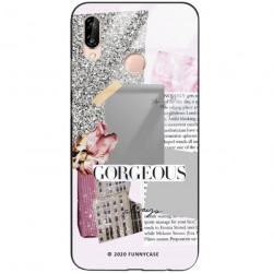BLACK CASE GLASS CASE FOR HUAWEI P20 LITE ST_LUXURY105