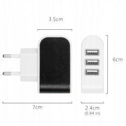 CHARGER 3xUSB 3.1A [fast charge] BLACK