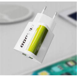 CHARGER 2xUSB TD-QC3.0 [speed charge] WHITE-GREEN