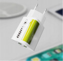 CHARGER 2xUSB TD-QC3.0 [speed charge] WHITE-GREEN