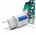 CHARGER 2xUSB TD-QC3.0 [speed charge] WHITE-BLUE