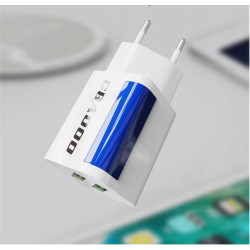 CHARGER 2xUSB TD-QC3.0 [speed charge] WHITE-BLUE